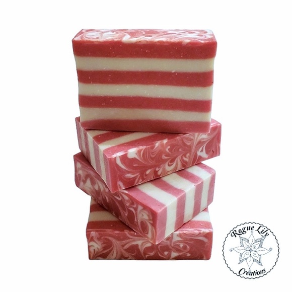 Artisan Coconut Milk Soap: Peppermint Candy - Picture 2 of 3